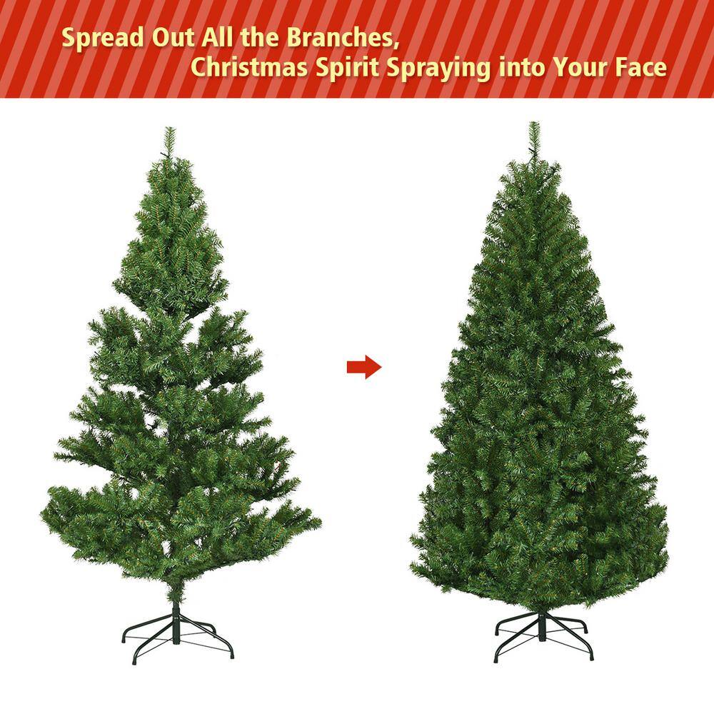 6 FT Pre-Lit Multicolor LED Artificial Christmas Tree with Metal Stand