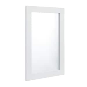36 in. x 24 in. Rectangle Framed White Wall Mirror