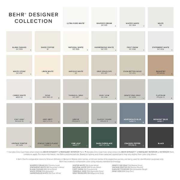 BEHR PRO 1 gal. Designer Collection #DC-003 Blank Canvas Dead Flat Interior  Paint PR31001 - The Home Depot