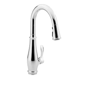Cruette Single-Handle Pull-Down Sprayer Kitchen Faucet in Polished Chrome