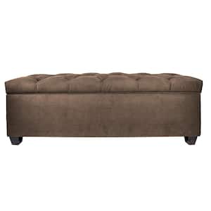 Sean Obsession Brownstone Diamond Tufted Large Storage Bench