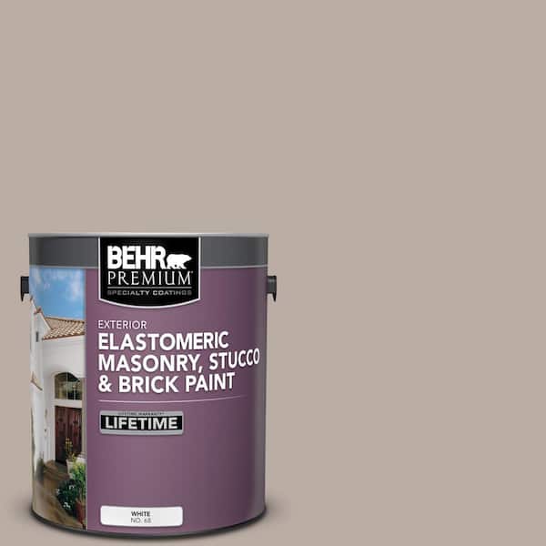BEHR PREMIUM 1 gal. #N200-3 Nightingale Gray Elastomeric Masonry, Stucco and Brick Exterior Paint