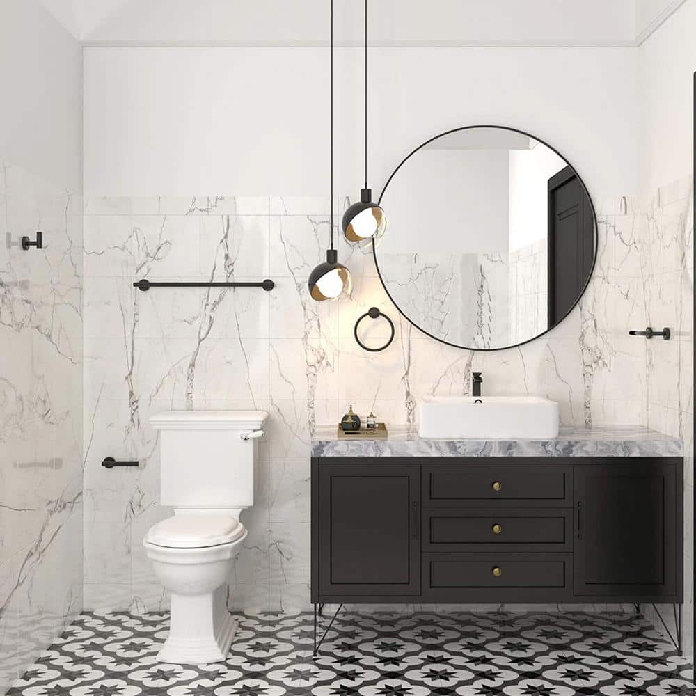 Matte Black Stainless Steel Wall Mounted Towel Holder Set