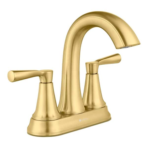 Londonderry 4 in. 2-Handles Bathroom Faucet in Brushed Gold