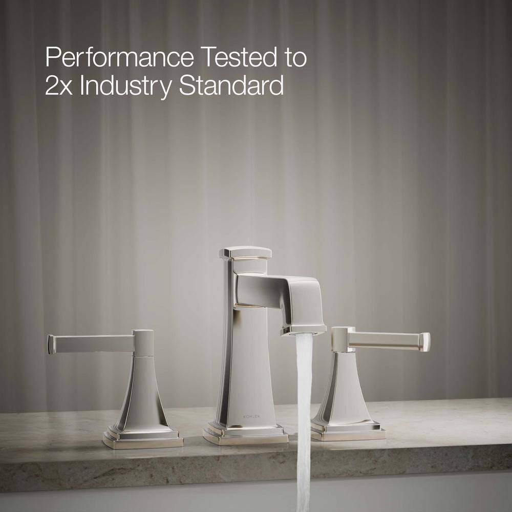 Vibrant Polished Nickel Widespread Bathtub Faucet with Lever Handles