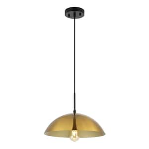 Jorden 4-Watt 1-Light Brass Pendant Light with Metal Shade