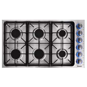 36 in. Drop-in Gas Cooktop in Stainless Steel
