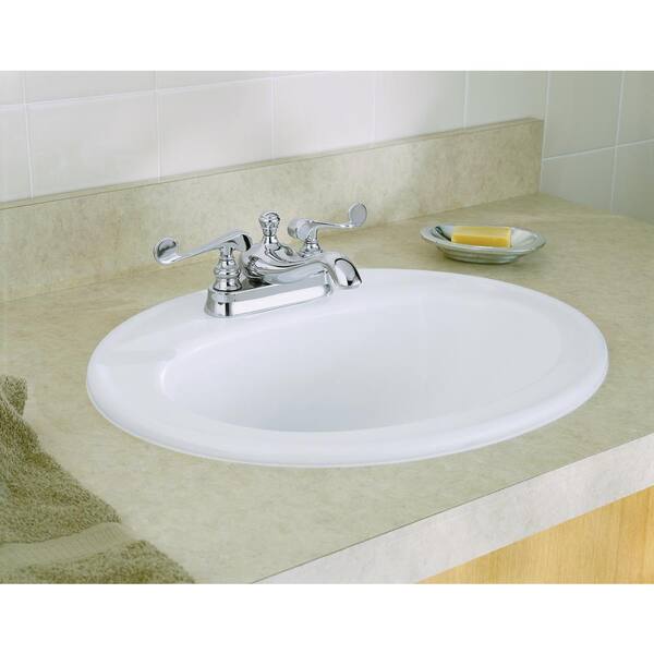 Pennington 20-1/4 in. Drop-In Vitreous China Bathroom Sink in White with Overflow Drain