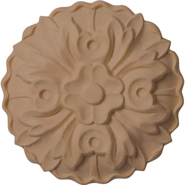 Ekena Millwork 1/2 in. x 2-3/4 in. x 2-3/4 in. Unfinished Wood Maple Kent Rosette