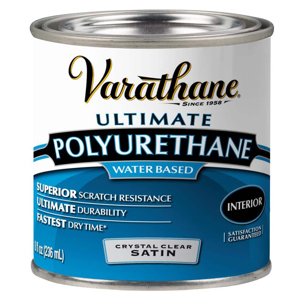 Varathane 8 oz. Clear Satin Water-Based Interior Polyurethane (4-Pack)