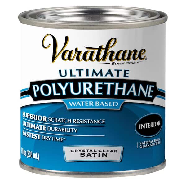 Varathane 8 oz. Clear Satin Water-Based Interior Polyurethane (4-Pack)