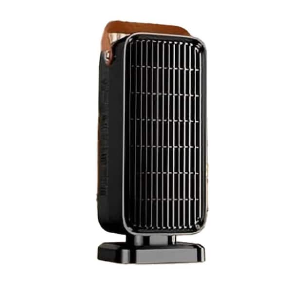 1500W Black Indoor Electric Ceramic Infrared Space Heater with Thermostat and Safety Features for Home Office Garage