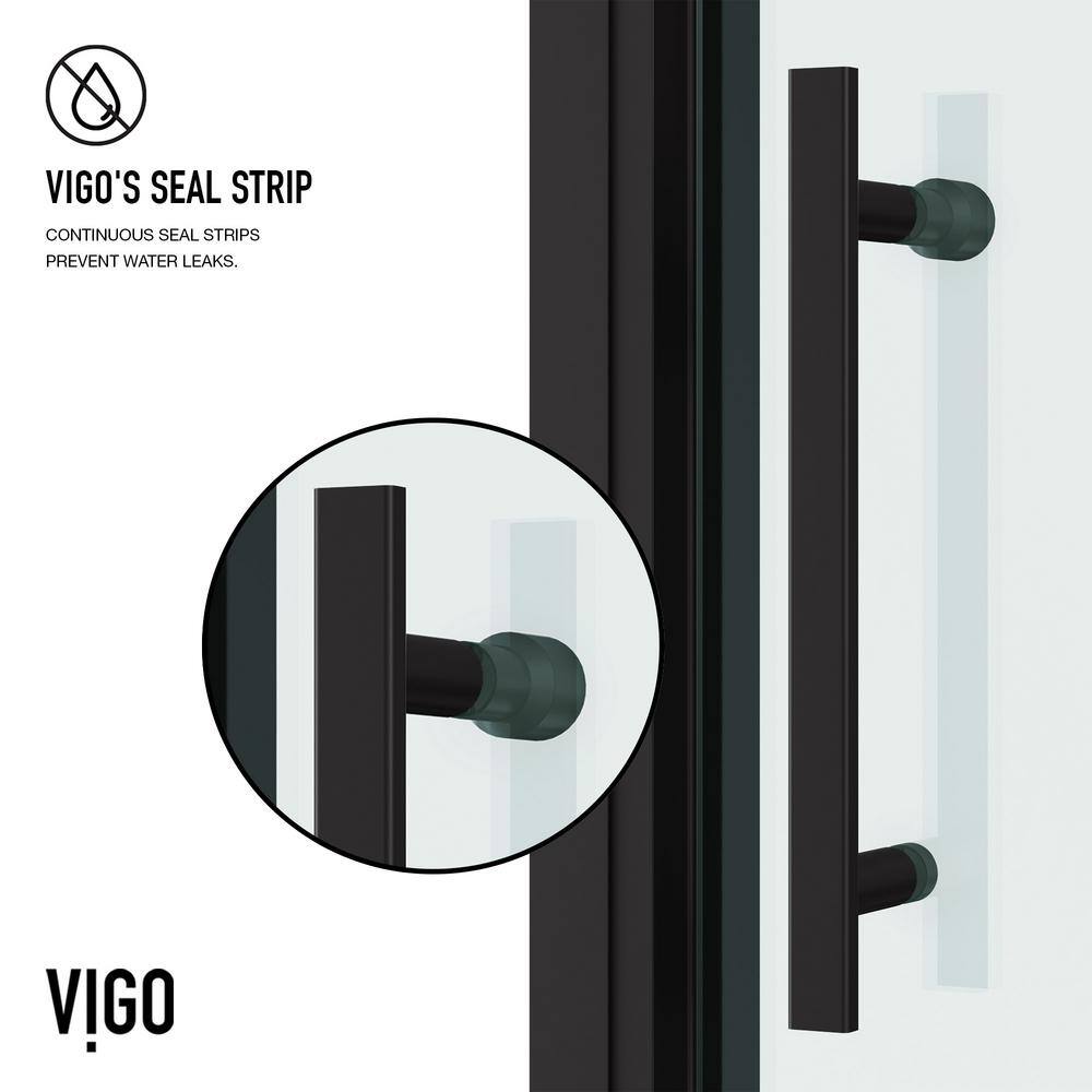 Astoria Matte Black 30" x 76" Pivot Shower Door with Clear Glass