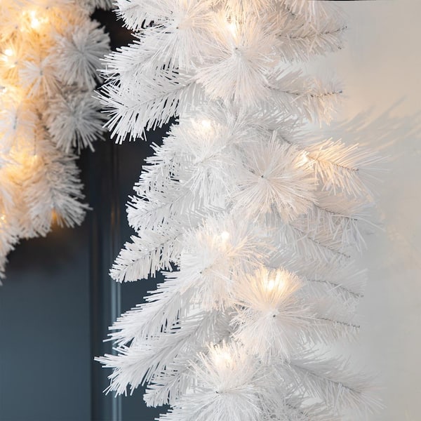  12 Pieces 79 ft Christmas Garland White Garland for