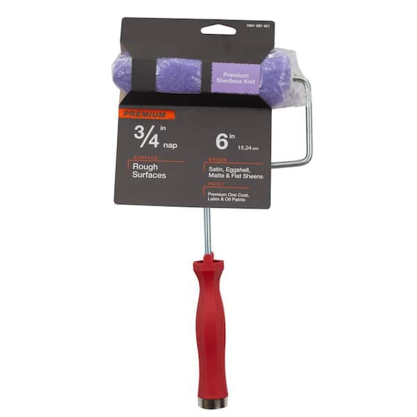 Unbranded 6 in. x 3/4 in. High-Capacity Polyester Knit Mini Paint Roller with Frame