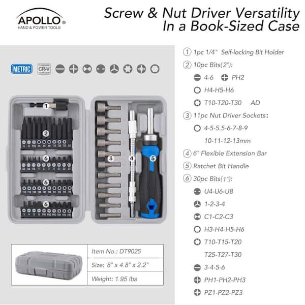 Apollo Tools 54-Piece 1/4