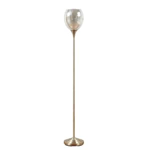 Bellow 67 in. Antique Brass Standard Floor Lamp