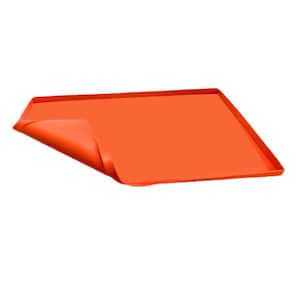 29.1 in. x 18.1 in. Rectangular Silicone Griddle Mat, Orange