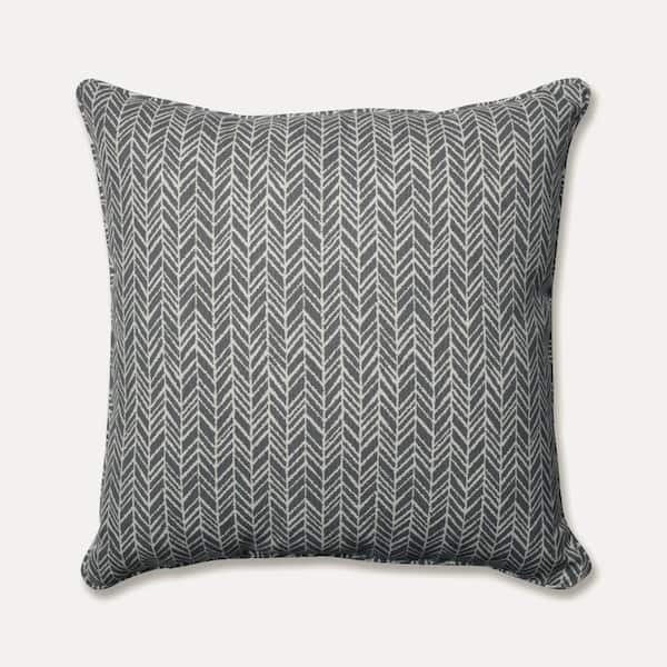 Pillow Perfect Grey Square Outdoor Square Throw Pillow