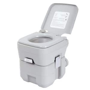 1-piece 5.3 Gallons Per Flush and GPF Single Flush Square Toilet in. Green Seat Included