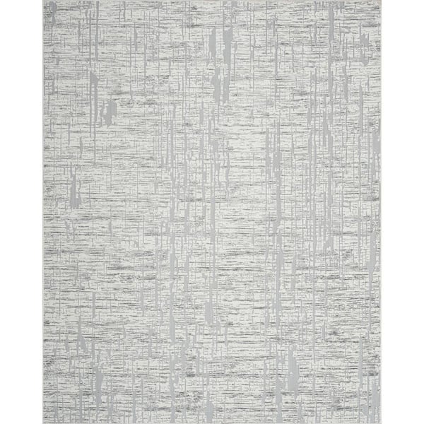 Breeze Stripe Gray 5 ft. x 8 ft. Indoor/Outdoor Area Rug