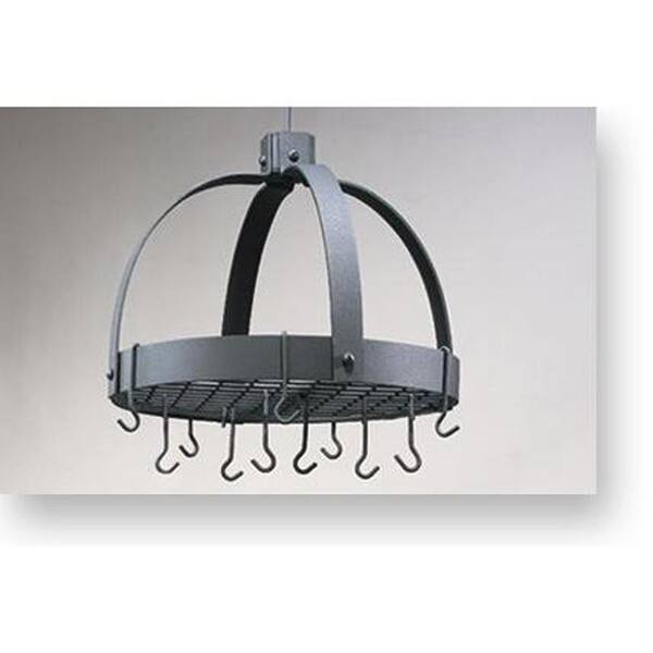 Old Dutch Old Dutch 20 in. x 15.25 in. x 21 in. Dome Graphite Pot Rack with Grid and 16 Hooks