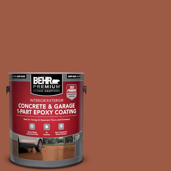 BEHR PREMIUM 1 gal. #PFC-15 Santa Fe Self-Priming 1-Part Epoxy Satin Interior/Exterior Concrete and Garage Floor Paint