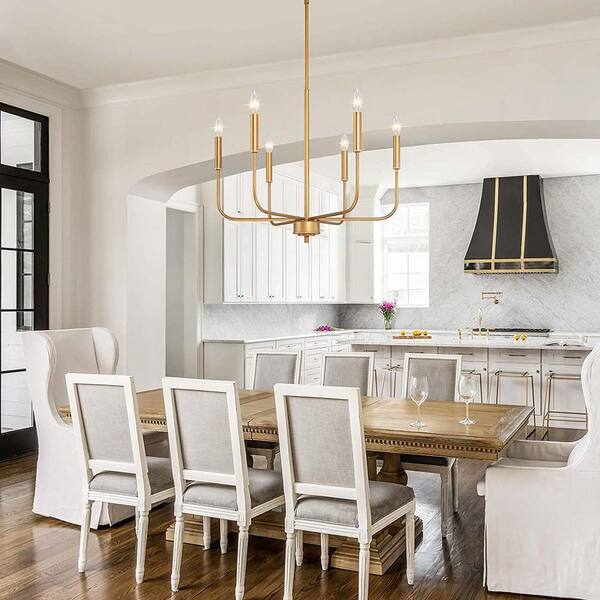 Uolfin Modern Dark Gold Bedroom Chandelier Amelia 6 Light Farmhouse Antique Candlestick Ding Room 477zeqhd23813iv The Home Depot Uolfin Modern Dark Gold Bedroom, Dining Room Chandeliers Transitional Style