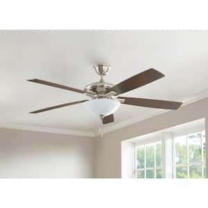 Abbeywood 60 in. LED Brushed Nickel Smart Hubspace Ceiling Fan with Light and Remote