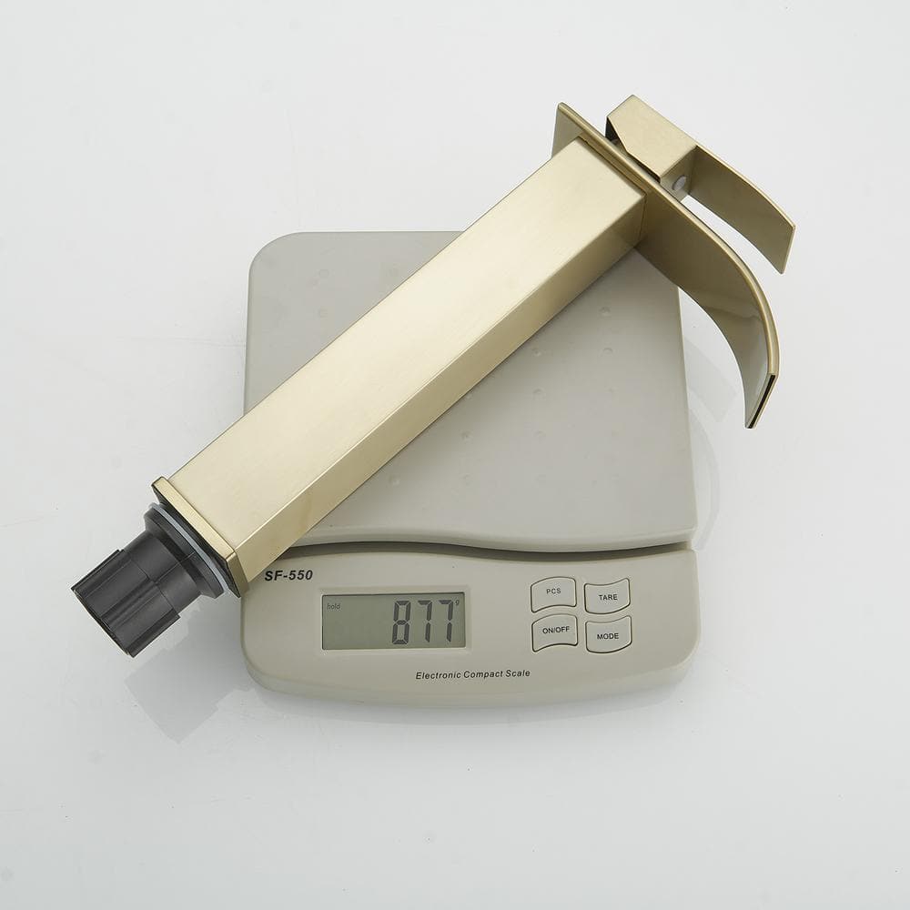 Brushed Gold Stainless Steel Single Handle Vessel Sink Faucet