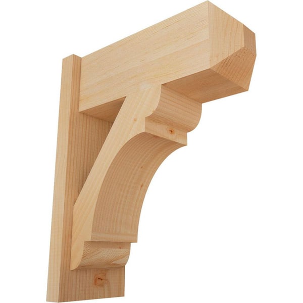 Ekena Millwork 8 in. x 22 in. x 18 in. Olympic Craftsman Smooth Douglas Fir Outlooker