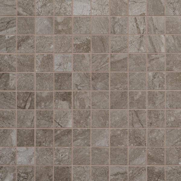 Ivy Hill Tile Sereno Pearl Gray 11.81 in. x 11.81 in. Matte Porcelain Mosaic Floor and Wall Tile (0.96 sq. ft./Each)