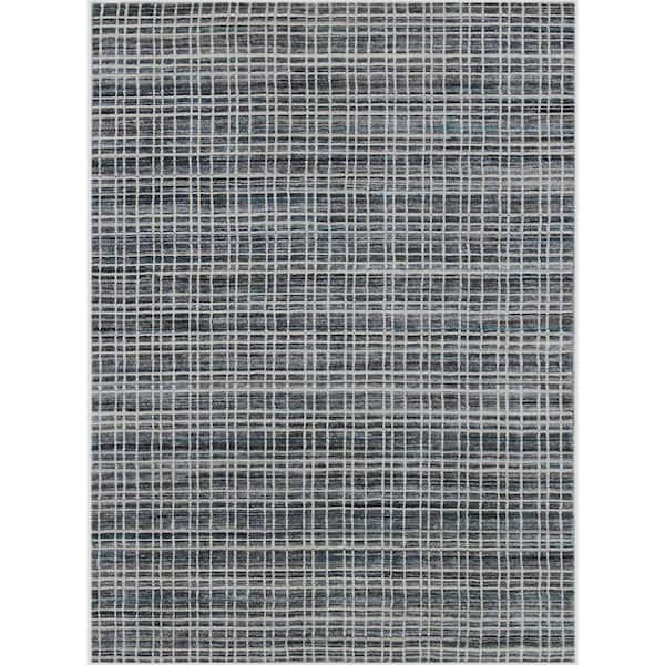 Paradise Lorette Gray 3 ft. x 5 ft. Geometric Wool Blend Area Rug
