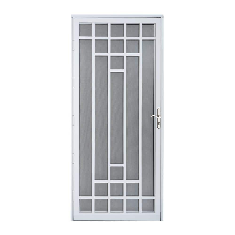 Grisham Nuevo 32 in. x 80 in. Universal/Reversible Hinging Steel