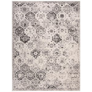 Madison Silver/Gray 8 ft. x 10 ft. Border Area Rug