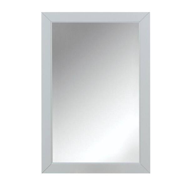 Home Decorators Collection Union Square 36 in. L x 24 in. W Rectangular Single Framed Mirror in Dove Grey