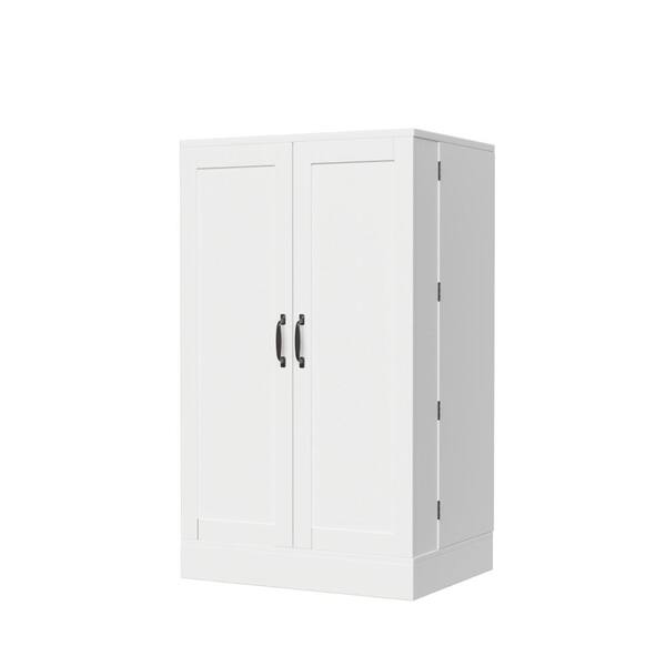 Karl home White MDF 23.63 in. W Buffets and Sideboards with Adjustable Shelves