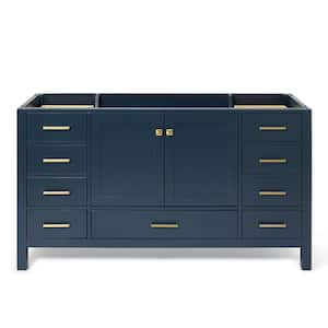 Cambridge 60 in. W x 21.5 in. D x 34.5 in. H Freestanding Bath Vanity Cabinet Only in Midnight Blue