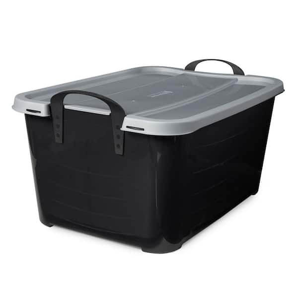 Locking Stackable Closet and Storage Box 55 Qt. Containers, (12-Pack)