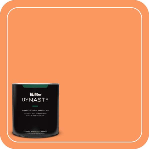 BEHR DYNASTY 1 qt. #230B-5 Indian Paint Brush Semi-Gloss Enamel Interior Stain-Blocking Paint and Primer
