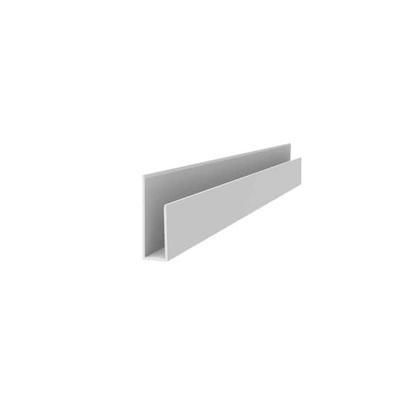 Unbranded J-Trim 4 in. H x 5 in. W x 96 in. D Slatwall Accessory With Brackets in Grey (2-Pack)