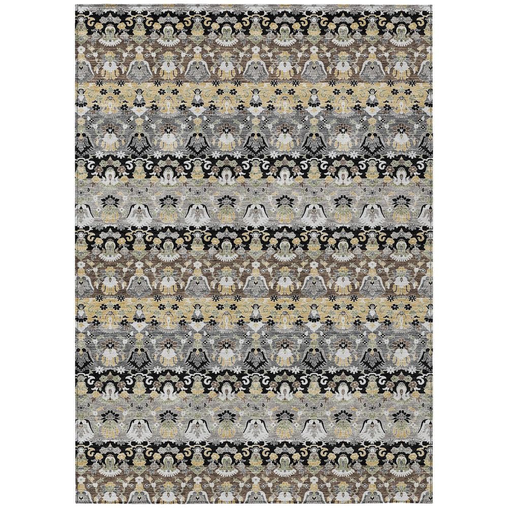 Chantille Machine Washable Indoor/Outdoor Abstract ACN2993 Black 9 ft. x 12 ft. Area Rug price history on PriceWatchPro