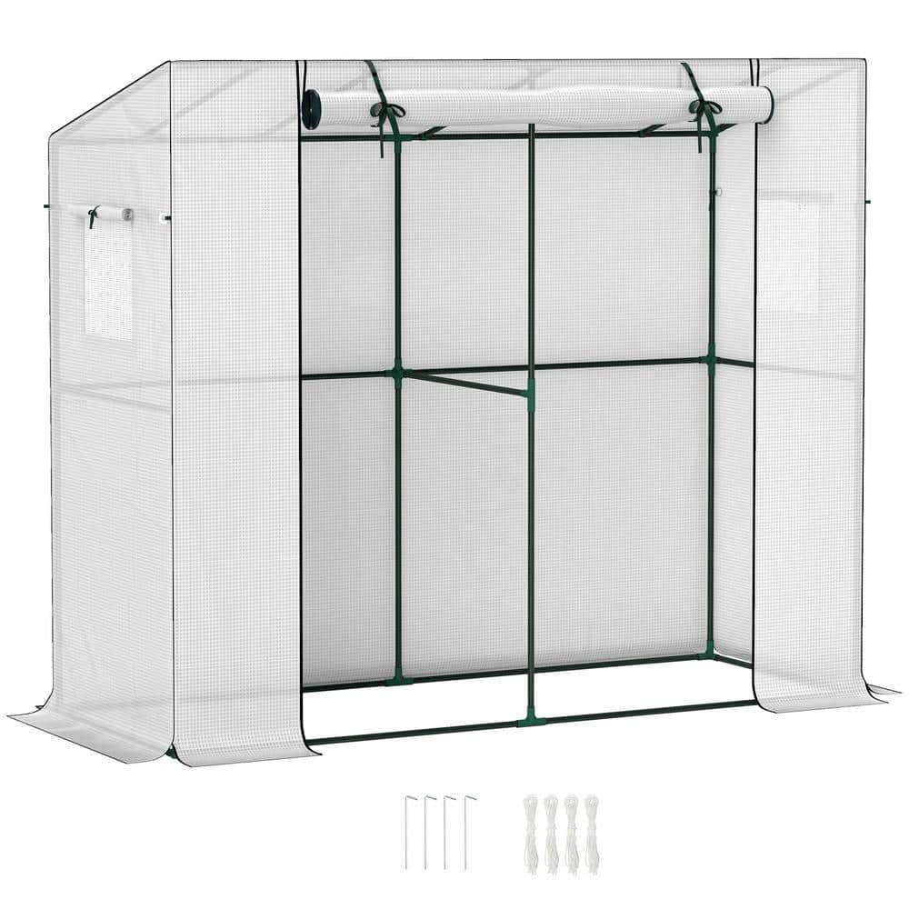 78.7 in. W x 29.9 in. D x 66.9 in. H Lean-to Portable Greenhouse w/ UV-resi
