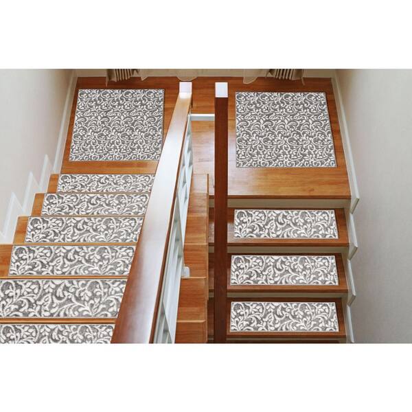 Rubber Stair Step Treads Mats Stone and Pebbles Outdoor Porch Traction -  Choices