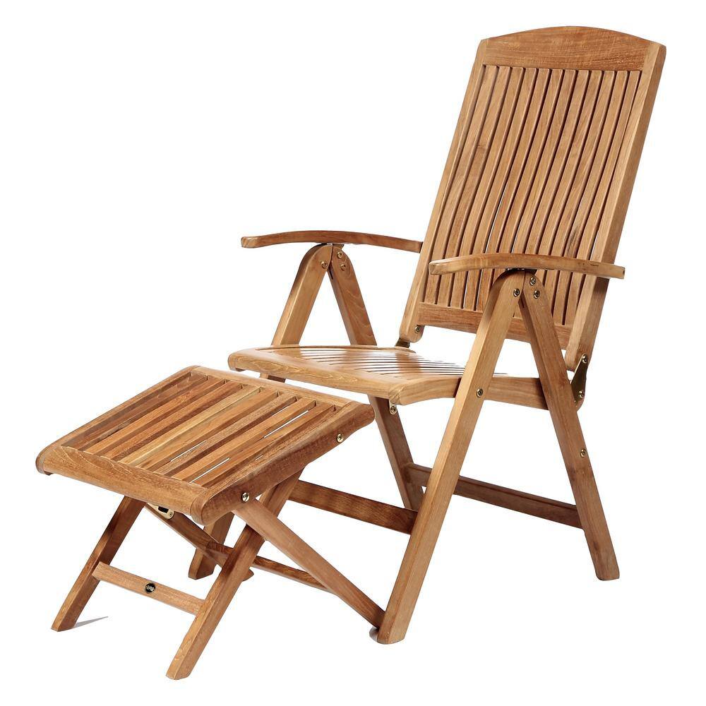 Colorado Teak Wood Recliner Chair with Armrests