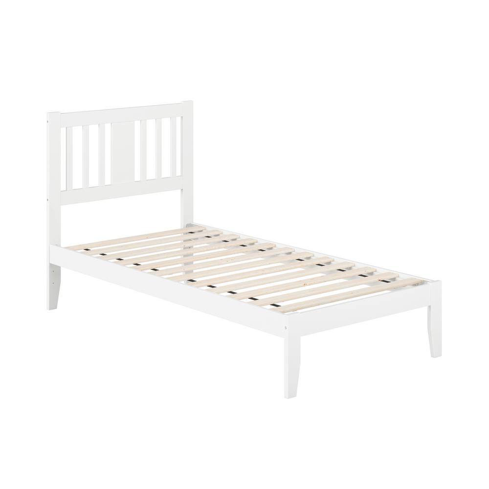 Tahoe Mission-Style Twin Bed with USB Charger in White