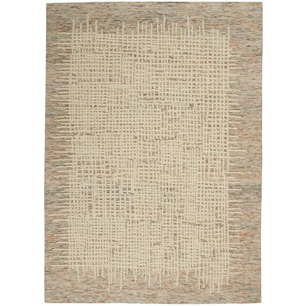 Nourison Vail Beige/Multi 4 ft. x 6 ft. Contemporary Area Rug