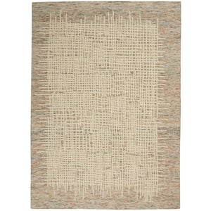 Vail Beige/Multi 5 ft. x 7 ft. Contemporary Area Rug