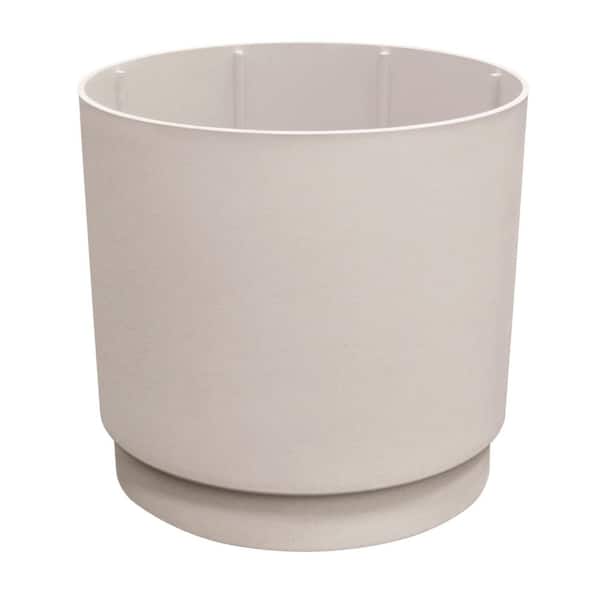 15 in. x 15 in. H Alto Modern Recycled Self-Watering Indoor/Outdoor Planter In Eggshell White