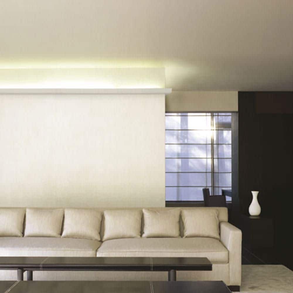 Primed White Polyurethane Crown Moulding for Indirect Lighting